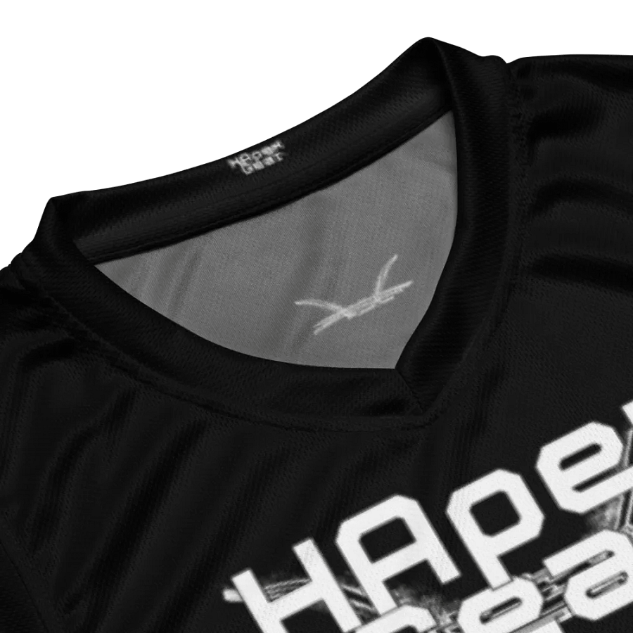 Capital Rover's Morning Glory - Black - Recycled Unisex Basketball Jersey - White HApex Gear Black Logo product image (8)