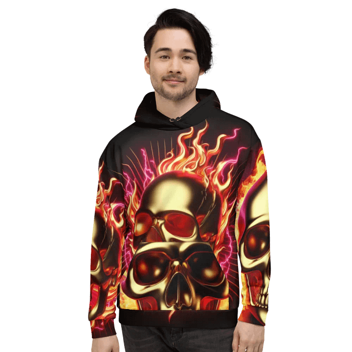 Fiery Golden Clothing - Unisex Skull Hoodie #7 product image (2)