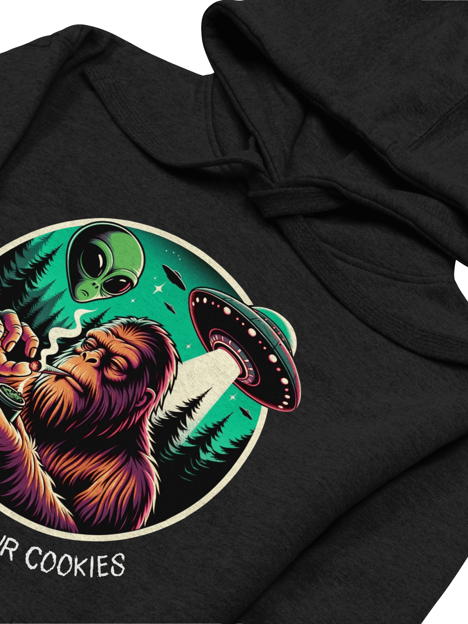 We've Come For Our Cookies - Bigfoot & Alien - Premium Unisex Hoodie product image (2)