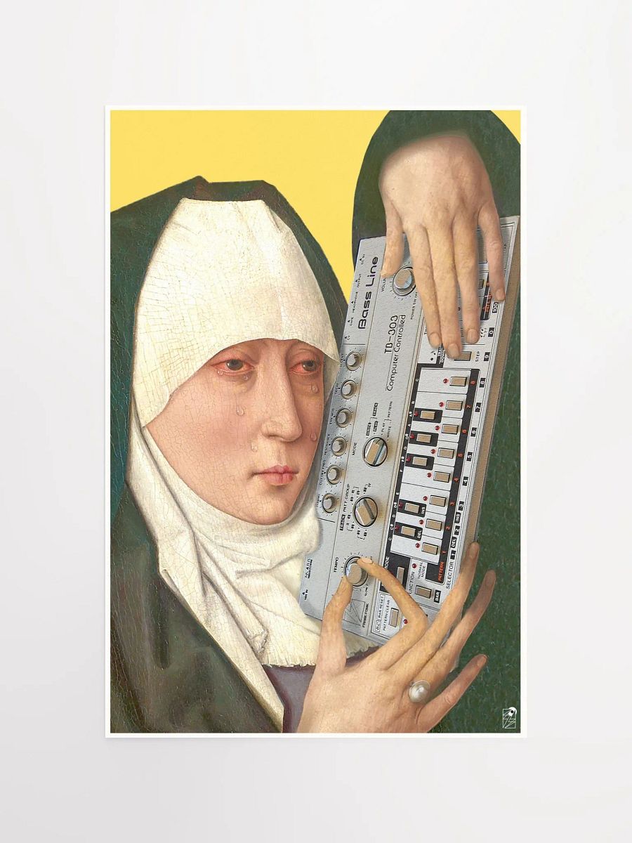 Mater Dolorosa meets Roland TB 303 by Frank Fonik, Techno EDM Matte Paper Poster product image (5)