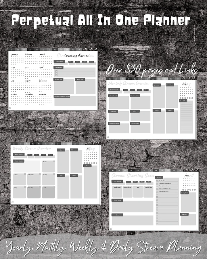Streamer Gamer Perpetual Planner - Digital Version - Goodnotes Compatible product image (2)