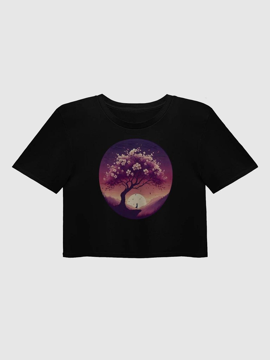 Silhouette Under a Blooming Tree Premium Crop Top product image (1)
