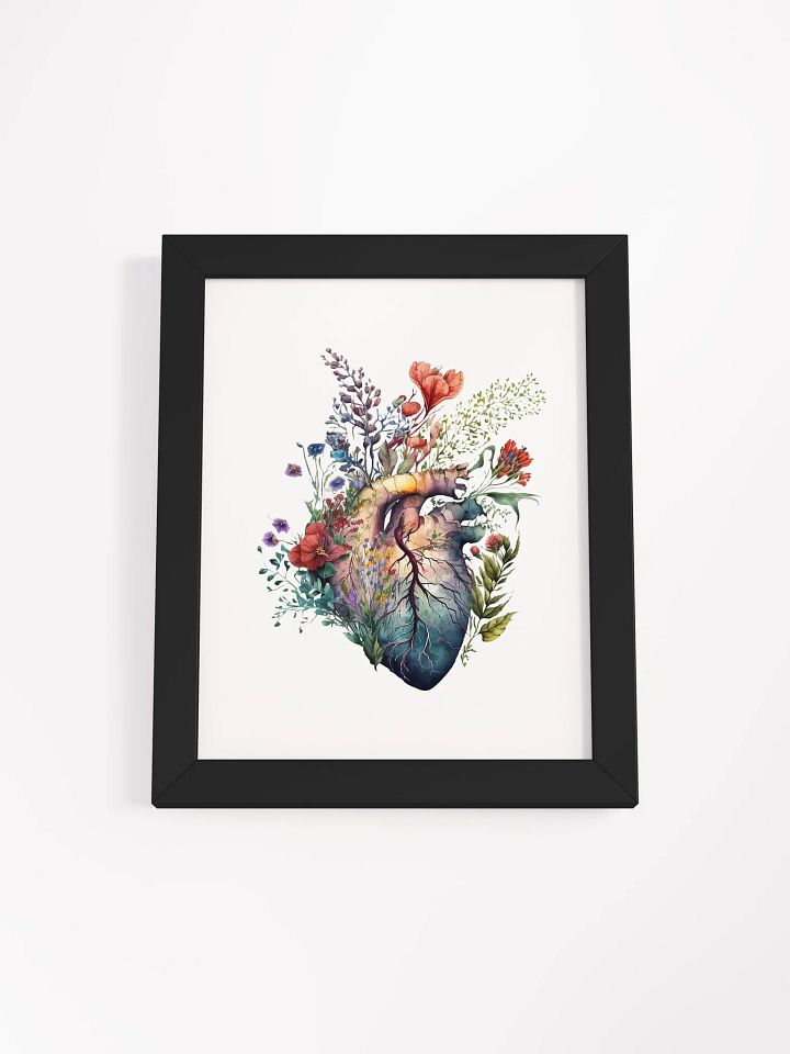 Floral Anatomy Heart Framed Print product image (7)