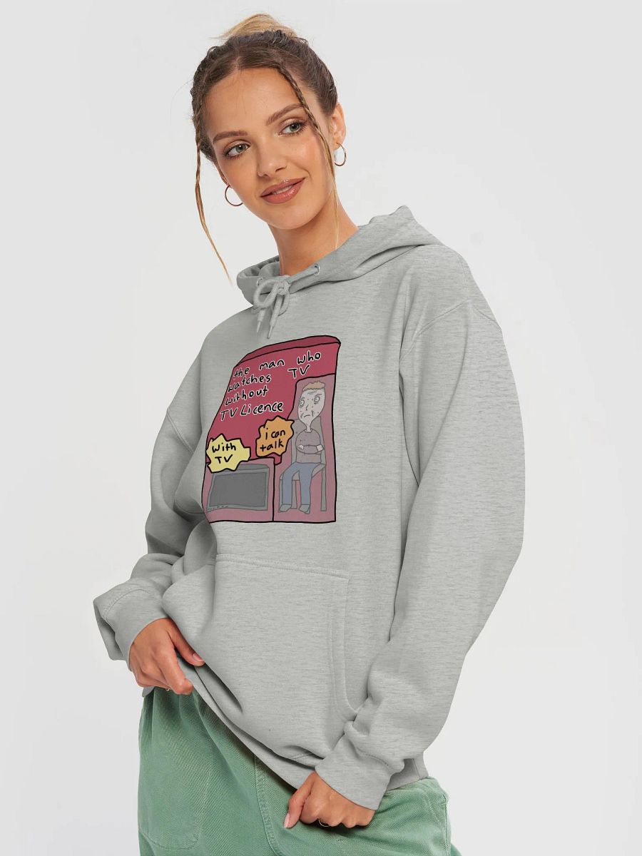 man who watches tv without tv license hoodie product image (9)