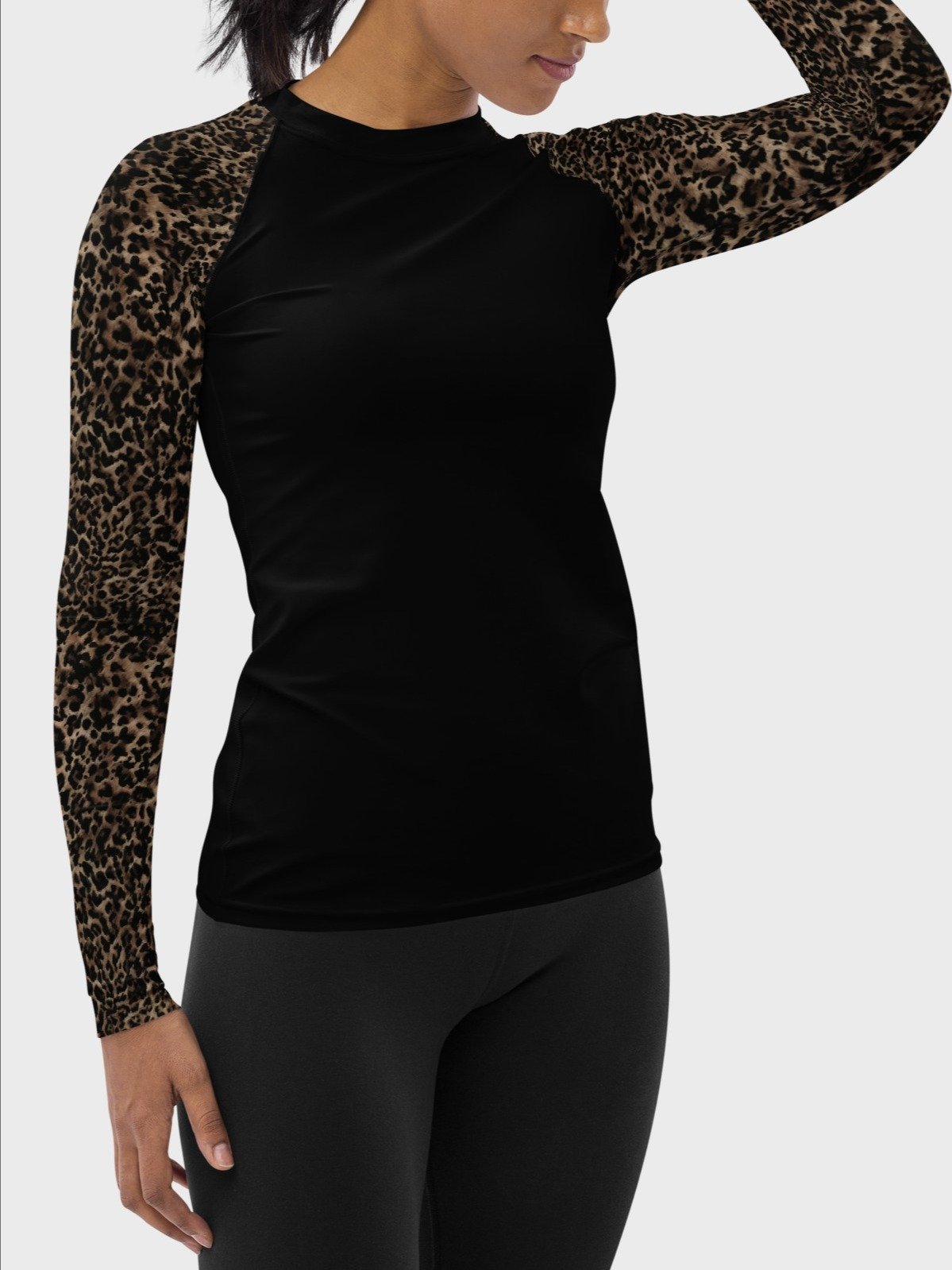 Rash Guard "Chic Dark Brown Leopard" product image (4)