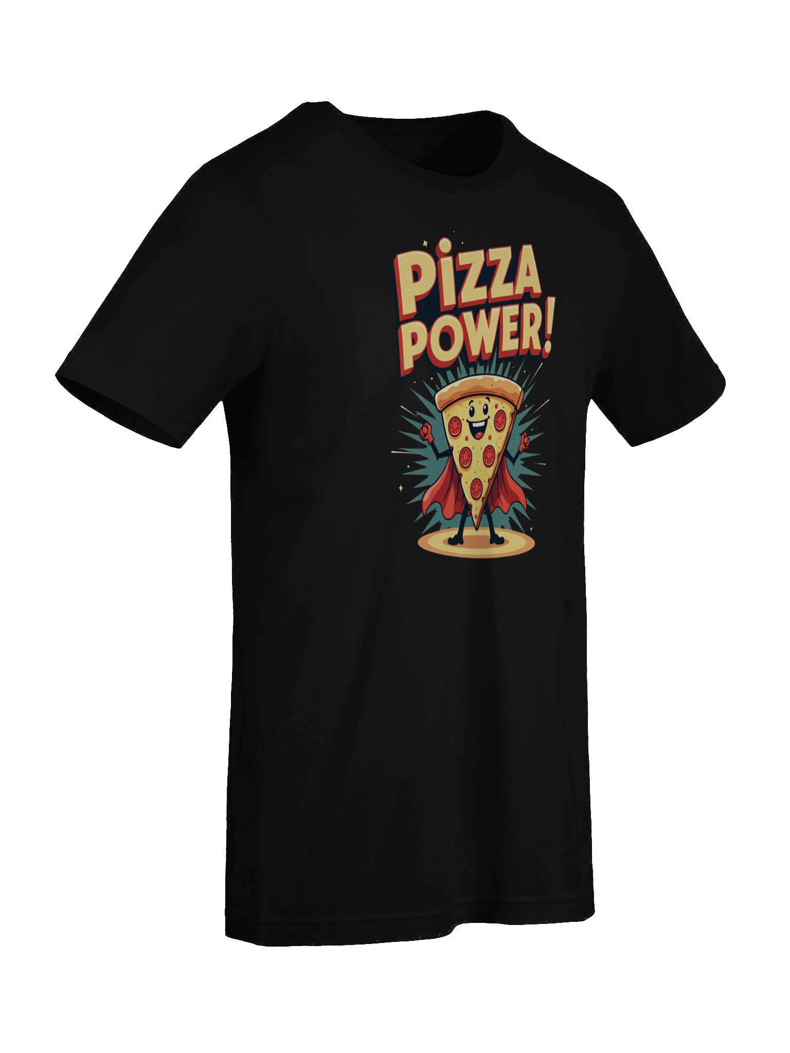 Pizza Power T-Shirt | Funny Superhero Food Tee | Pizza Lover Character Shirt | Comic Style Design product image (9)