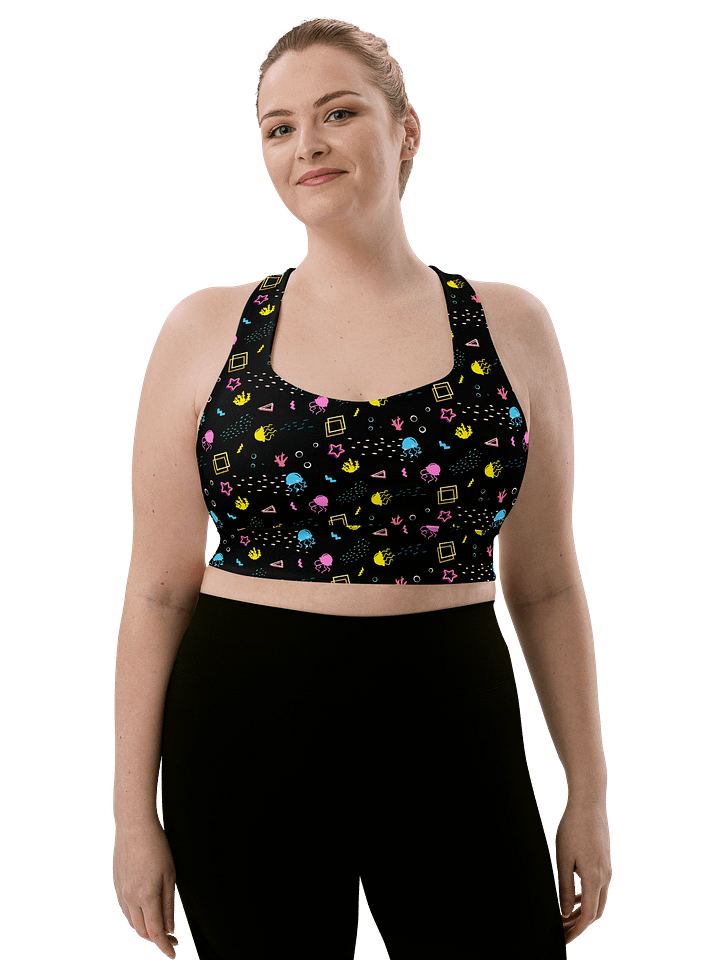 Shifty Seas dark pattern sports bra product image (1)