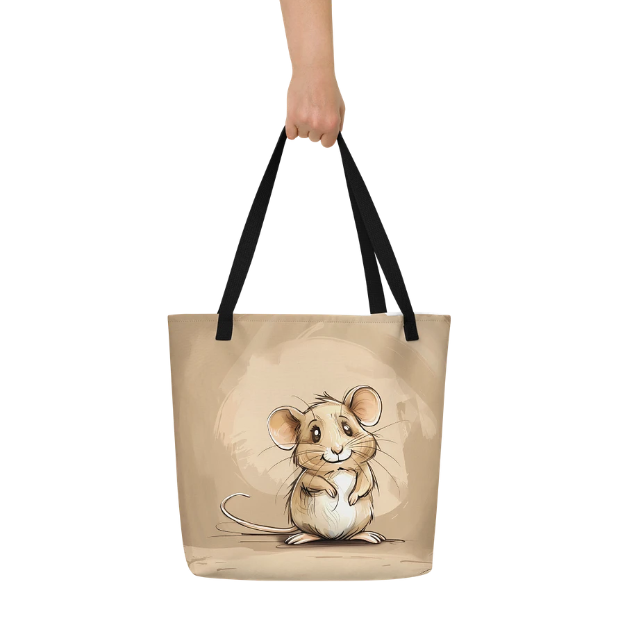 Tote Bag: Cute Little Mouse Nature Animal Lover Artistic Style Design product image (9)