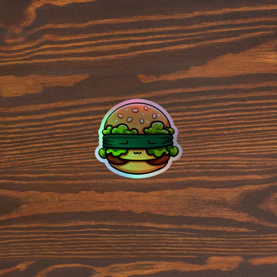 Whimsical Cheeseburger Holographic Sticker Sheet product image (5)