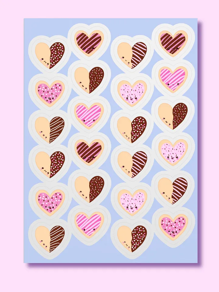 Love Struck Cookie Sticker Sheet product image (1)