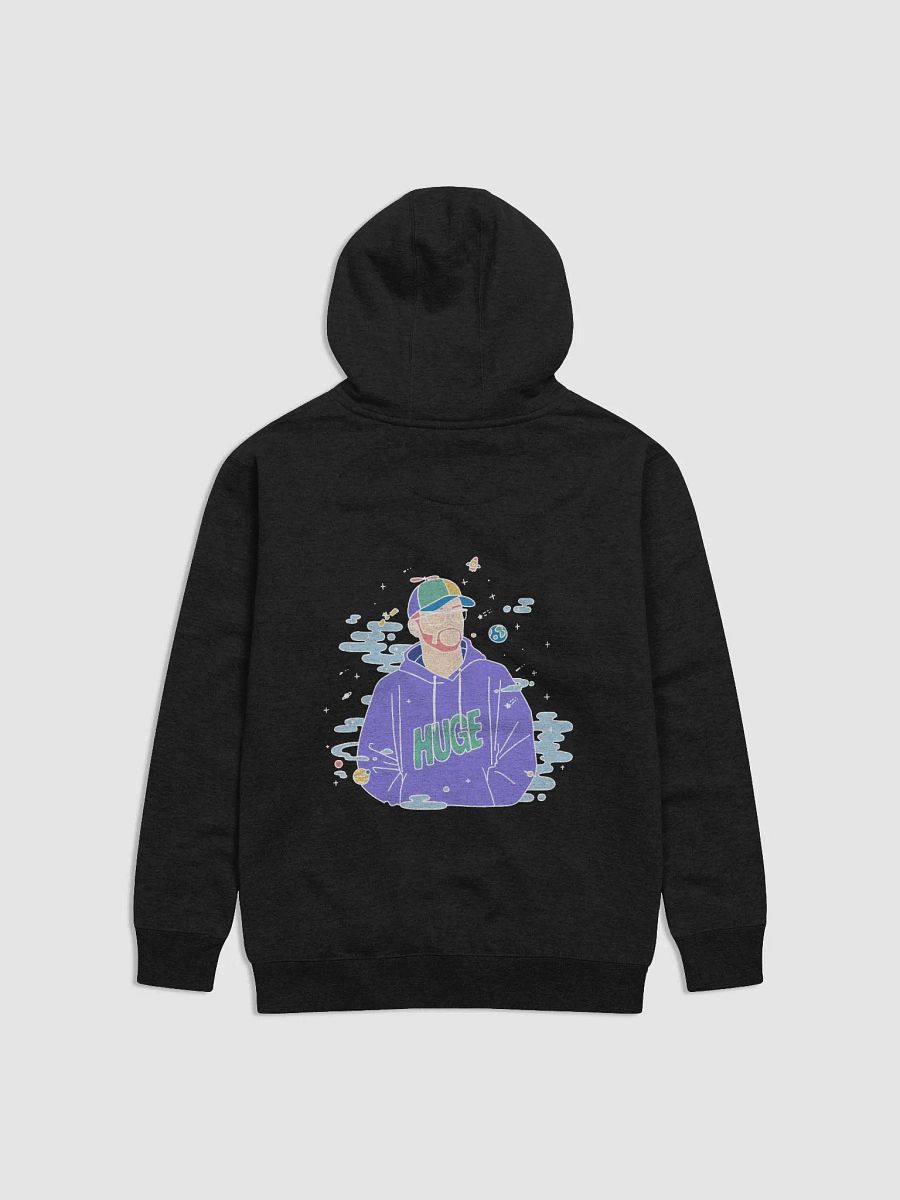 Hoodie noir "Nuages bleus" product image (1)