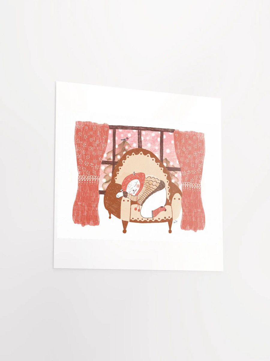 sleepy cat in the cabin print product image (9)