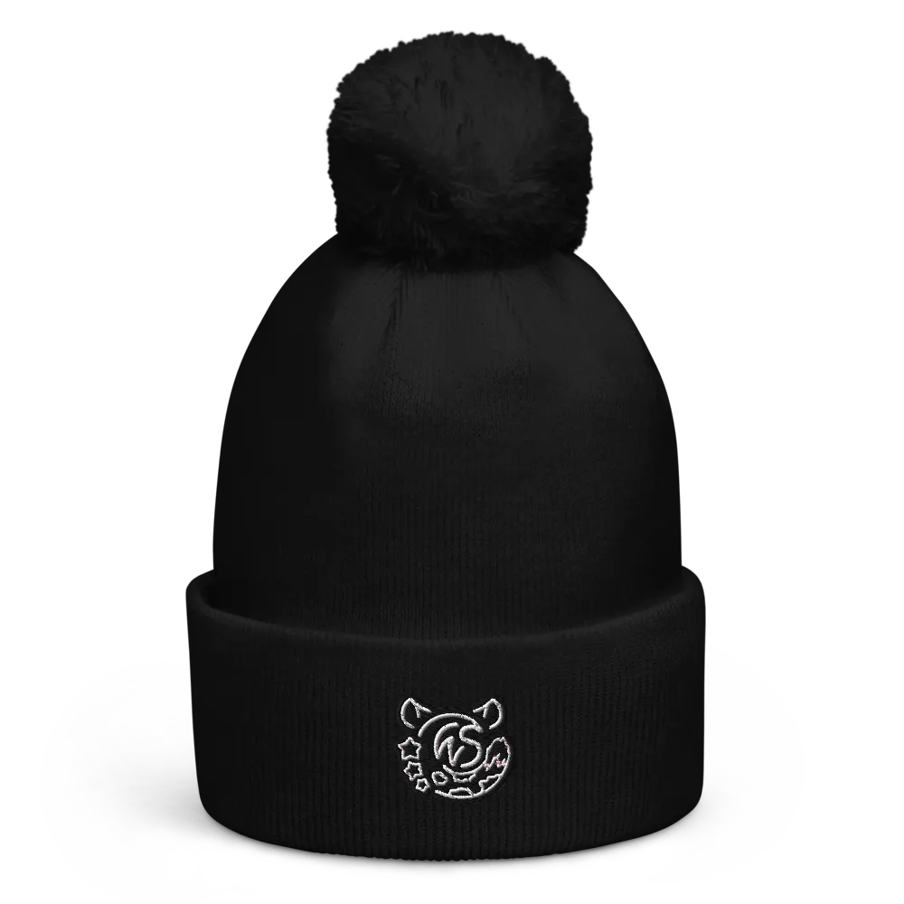 B&W Pom-Pom Beanie product image (1)