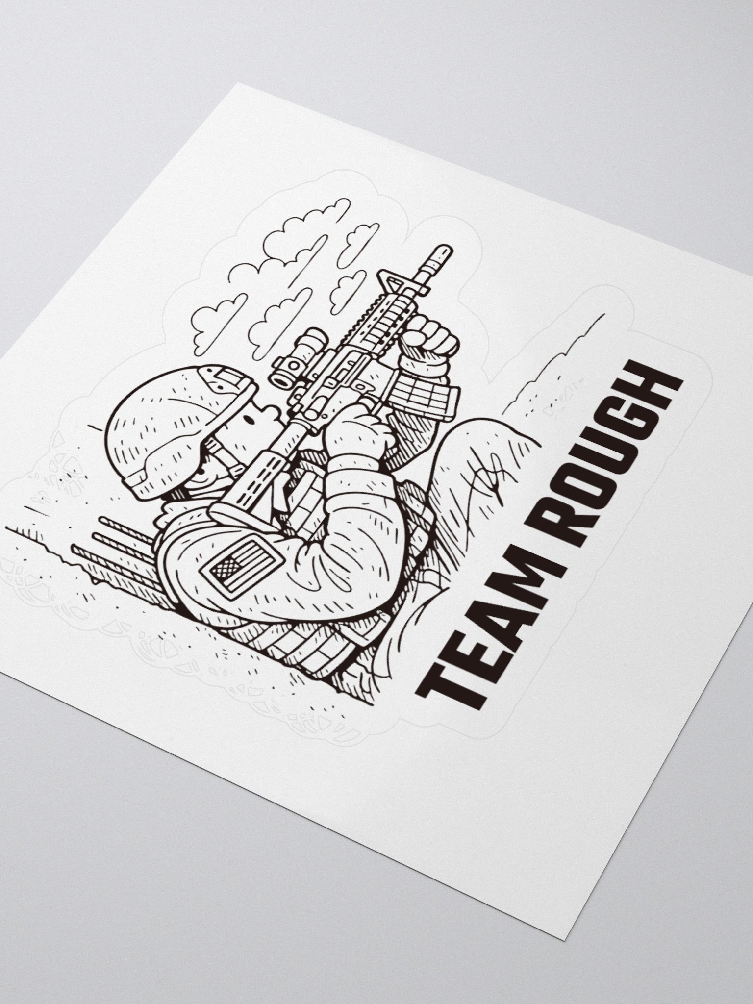 Team Rough – Military-Inspired Bold Graphic Tee | i Roar Concept Design product image (7)