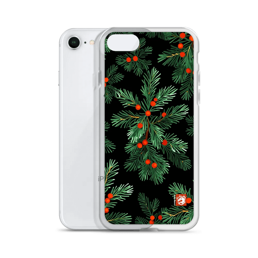 Holly Christmas Pattern iPhone Clear Case product image (2)