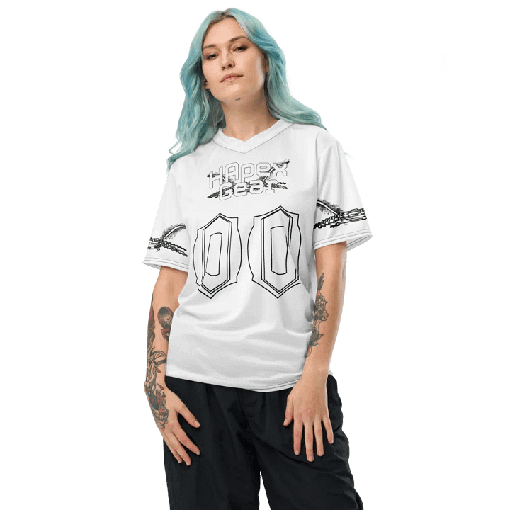 Recycled Unisex Sports Jersey - Capital - White - White HApex Gear White Logo product image (1)
