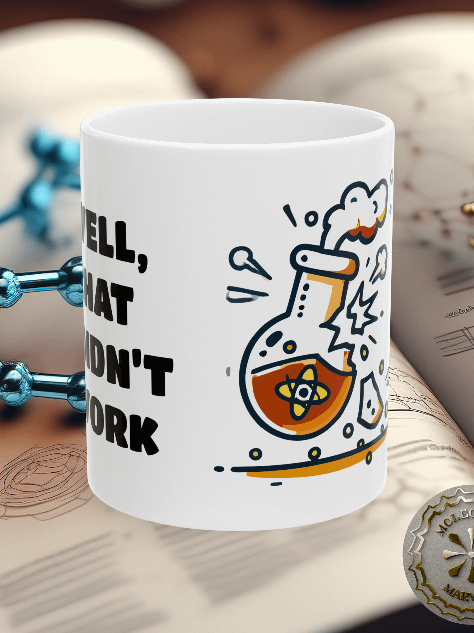 Scientific Ceramic Coffee Mug - Funny, Science Lover Gift- scientist gif- researcher- Science Gift product image (1)