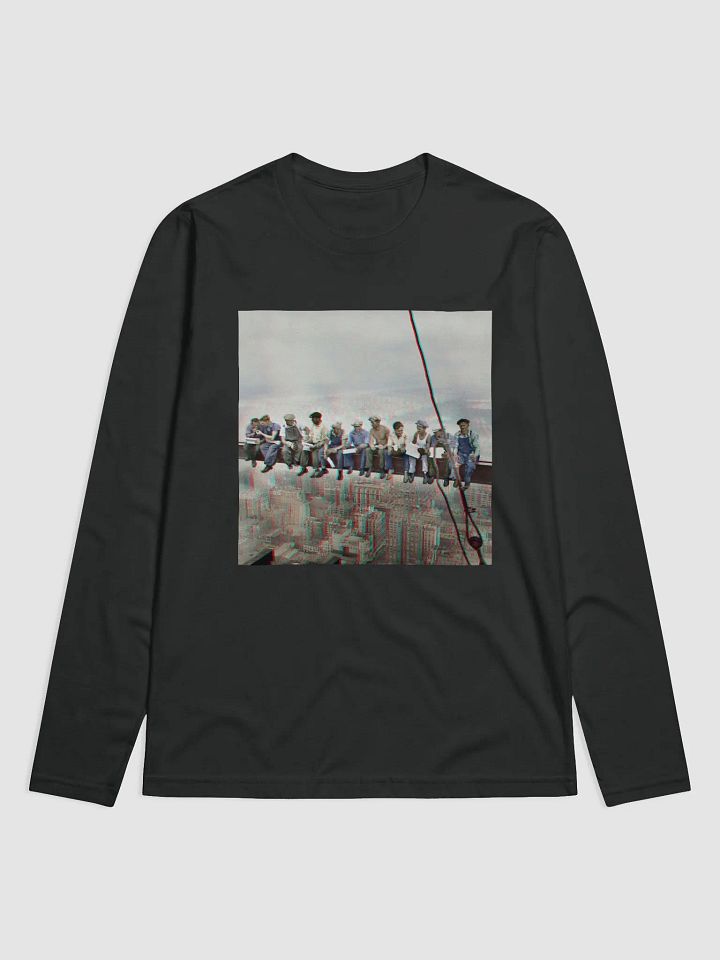 Urban Heights 3D Anaglyph Long Sleeve Shirt - Lunch atop Skyscraper in Color. New York 1932 product image (1)