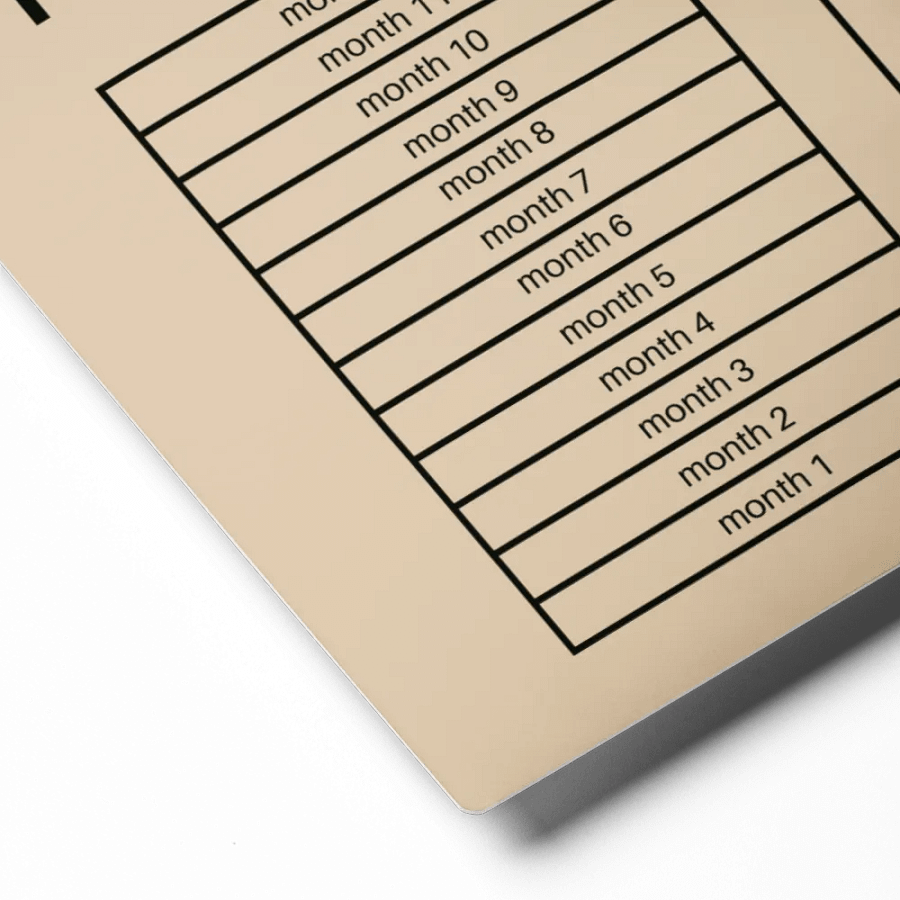 ANNUAL RENT TRACKER (black design 10) product image (2)