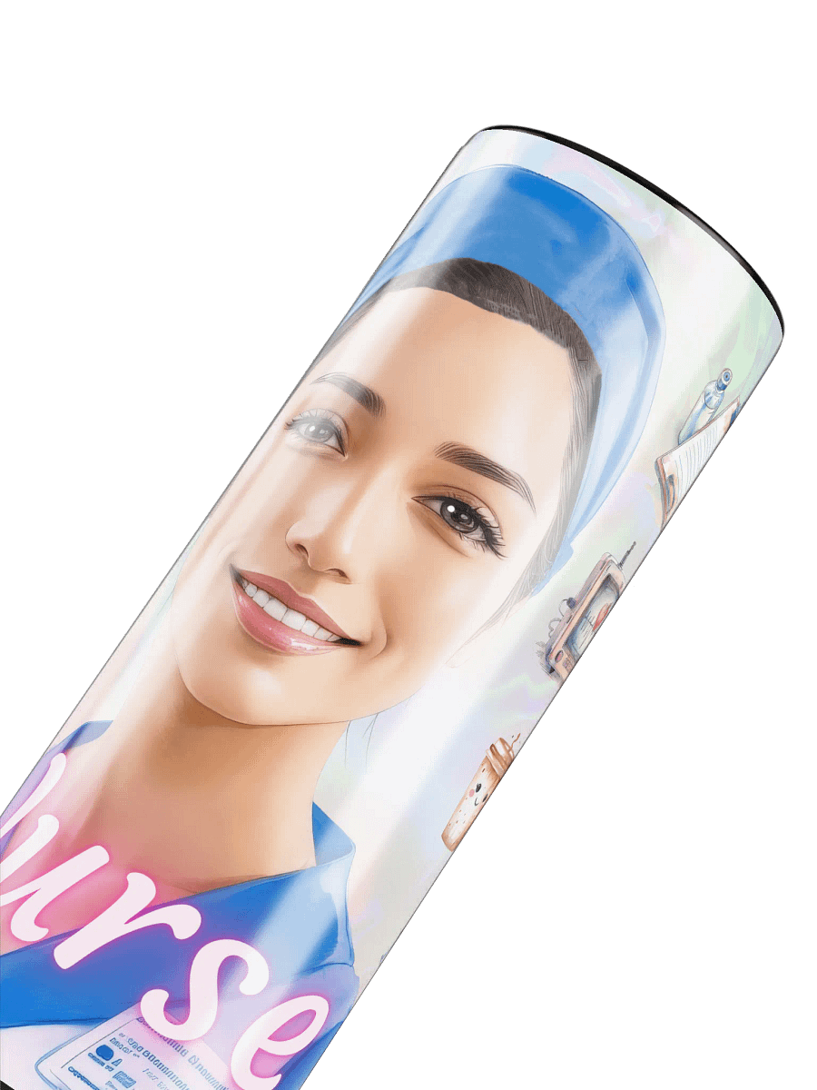 Latina Nurse 20 oz Skinny Stainless Steel Tumbler product image (6)