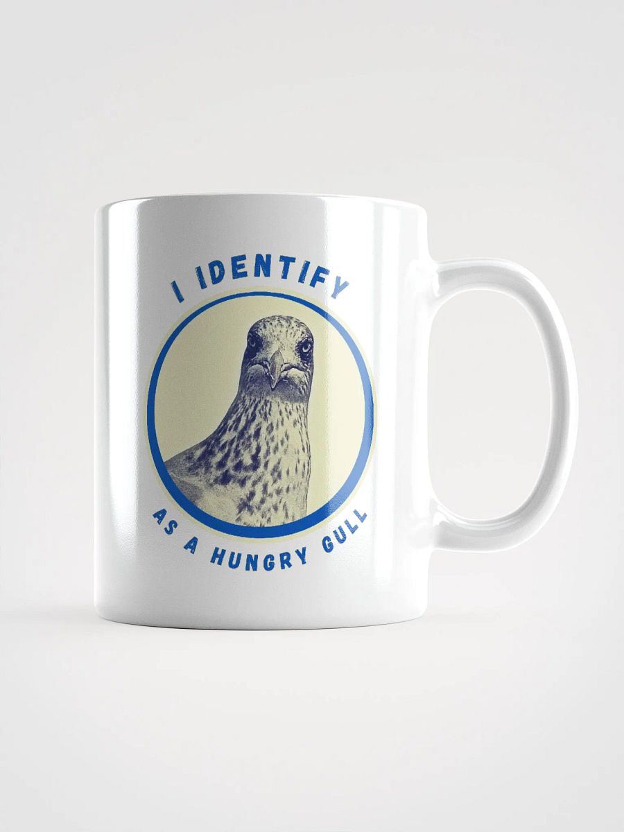 Gavin the Gull - I Identify as a Hungry Gull Glossy White Mug product image (1)