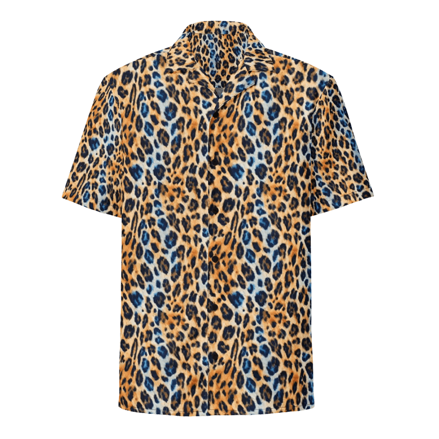 Blue Brown Leopard Hawaiian Shirts product image (1)