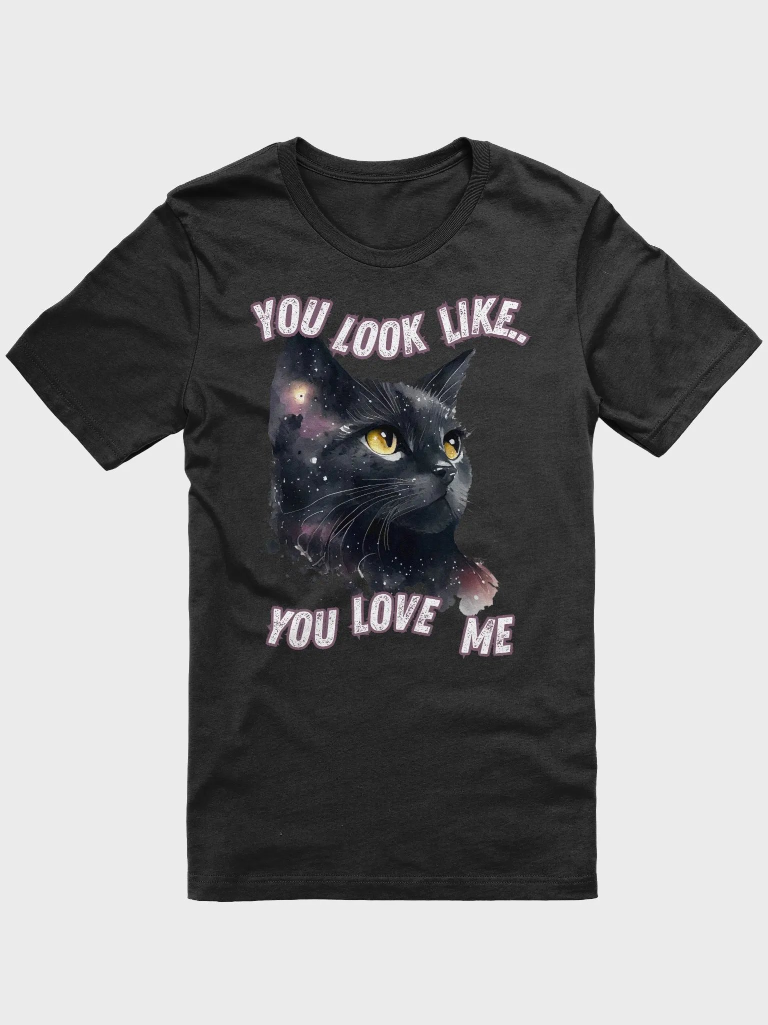 Starry Night Cat Cosmic T-Shirt product image (1)