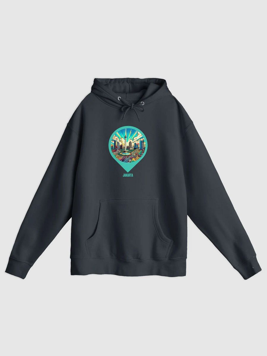 Jakarta Cityscape Pin Hoodie | AI Design Jakarta city product image (2)