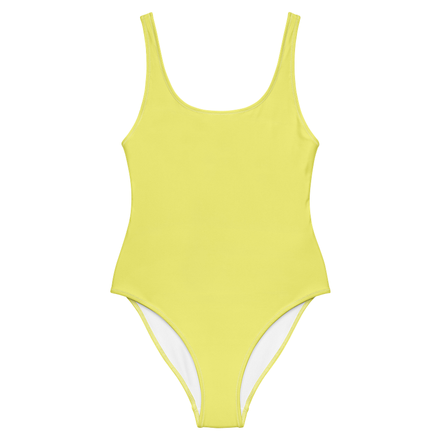 Malibu Sunrise Yellow Solid Color Retro Inspired Women's One Piece Swimsuit product image (1)