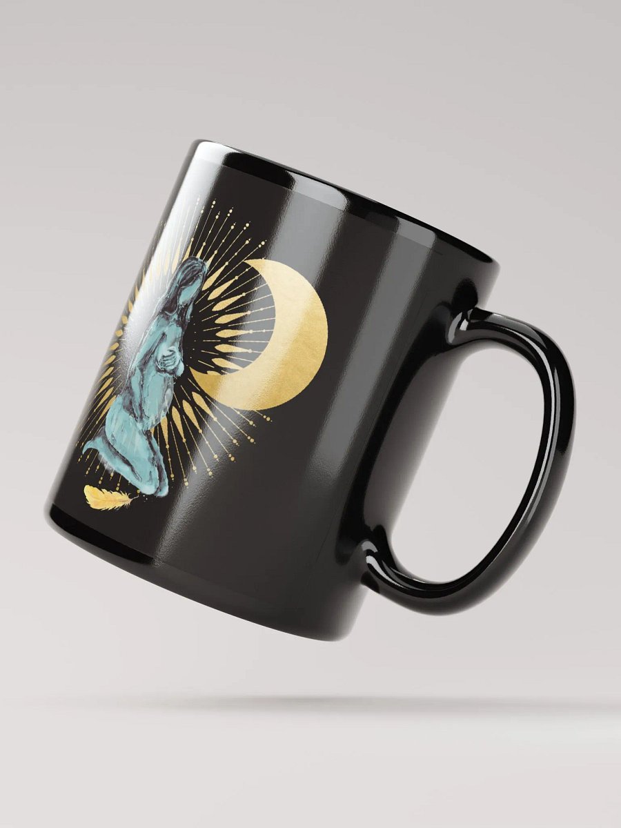 Goddess Golden Moon in Teal on Black product image (3)