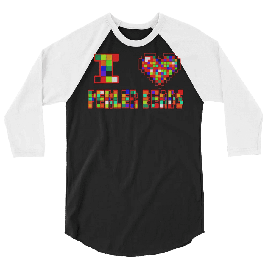 I Heart Perler Beads 2 Baseball Tee product image (2)