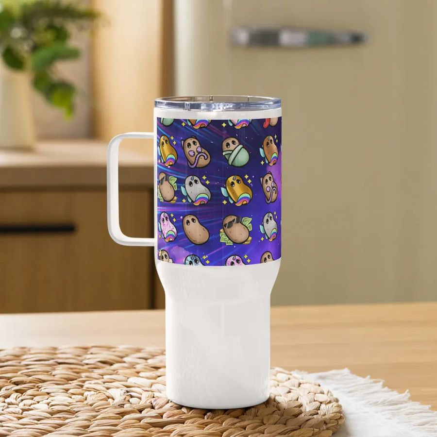''Patates intergalactiques'' Tasse de voyage avec poignée product image (10)