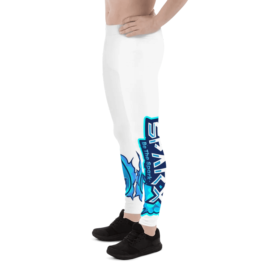Mens Workout Leggings - White product image (8)