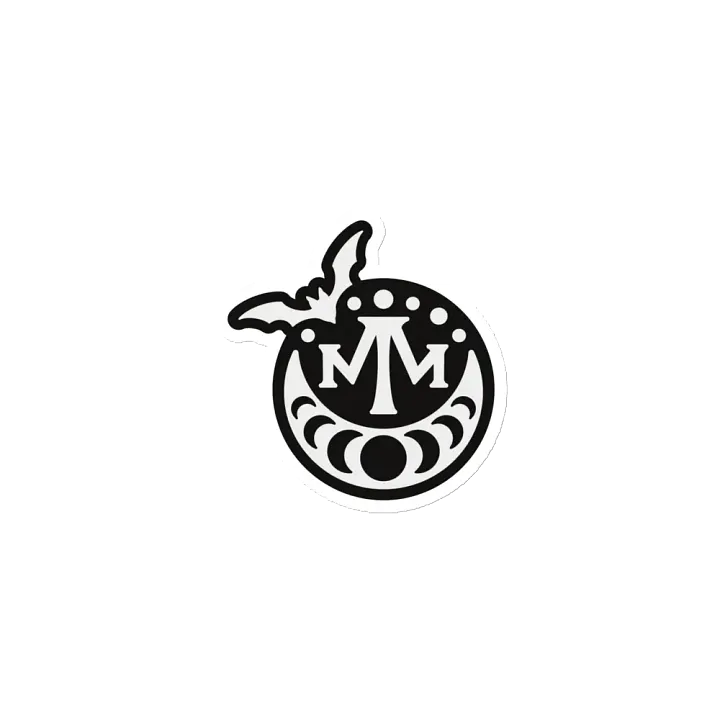 MM 𝖇𝖆𝖙 𝖑𝖔𝖌𝖔 fridge magnet product image (1)