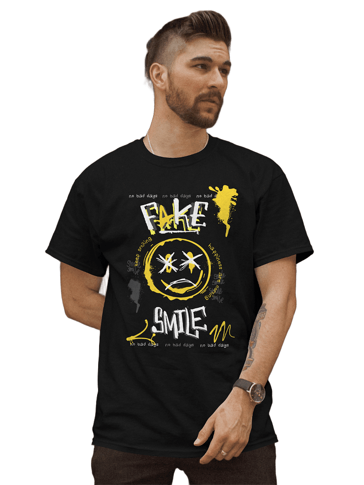 Fake Smile | Heavyweight Unisex T-Shirt by Comfort Colors product image (1)