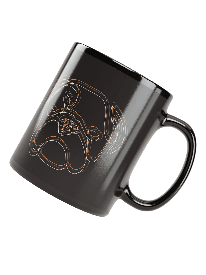 Pug Portrait Black Glossy Mug product image (1)