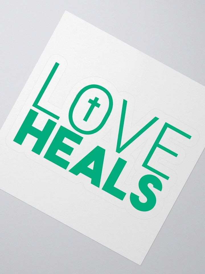 Copy of LOVE HEALS - Kiss Cut Stickers (green) product image (2)