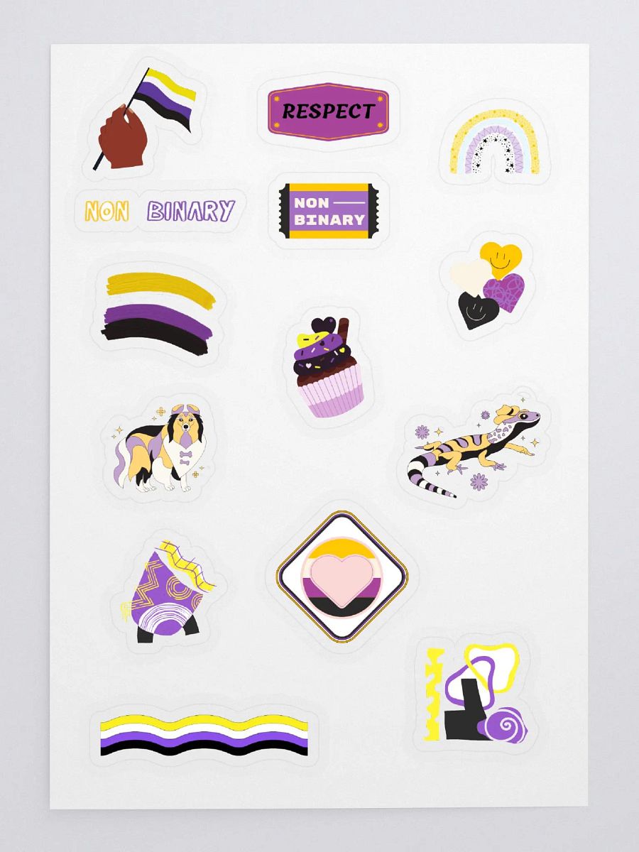 Non-Binary LGBTQ+ Full Sticker Sheet product image (3)
