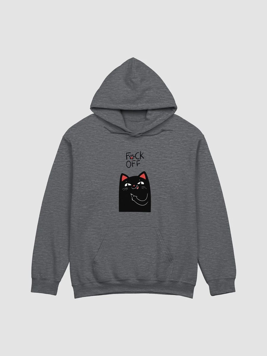 Mischievous Black Cat Middle Finger Hoodie product image (6)