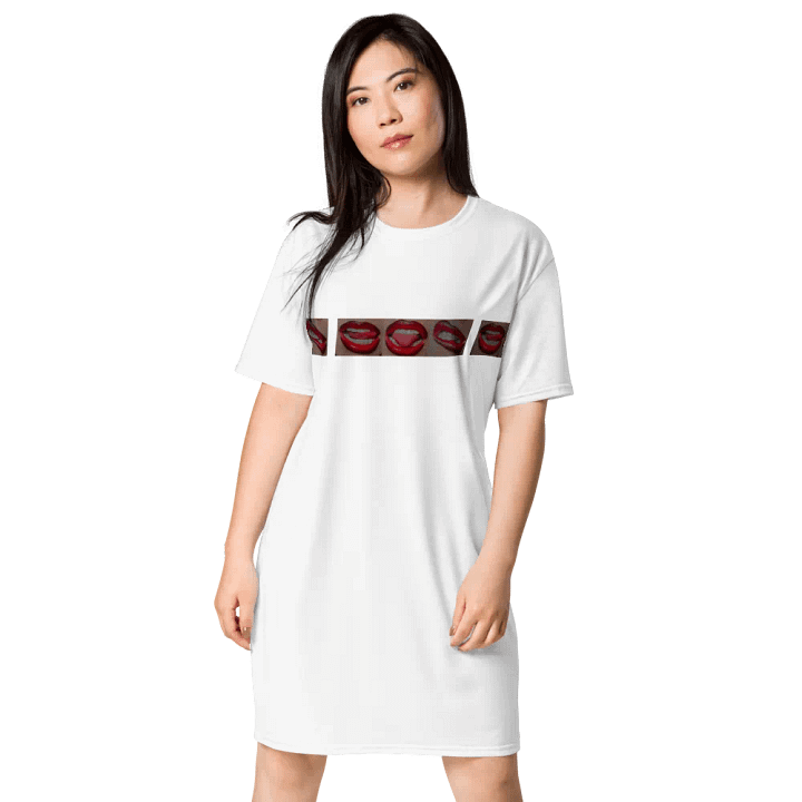 Lilith's Lust Fiery Lips All-Over T-Shirt Dress product image (1)