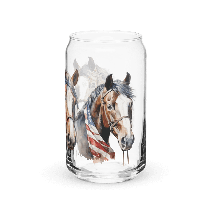 Patriotic Horses Can-Shaped Glass product image (2)