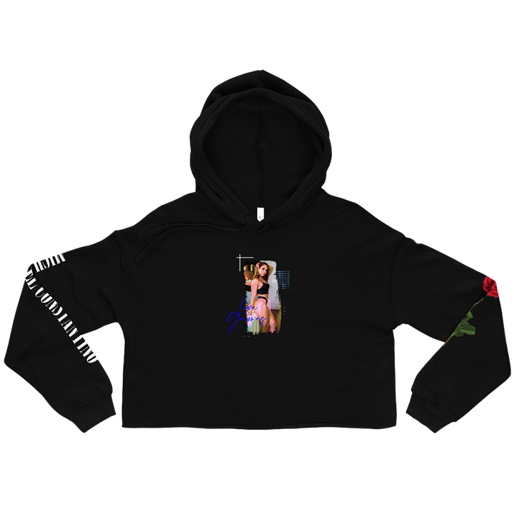 Love Games Delta Women's Crop Hoodie - Black product image (1)