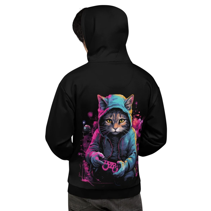 Unisex Cat Gamer Lovers Recycled Hoodie product image (1)