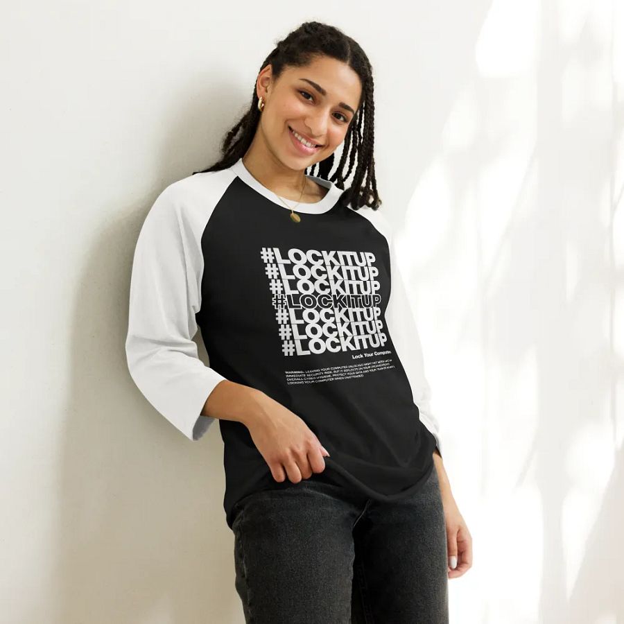 #LOCKITUP B&W - Raglan Tee product image (10)