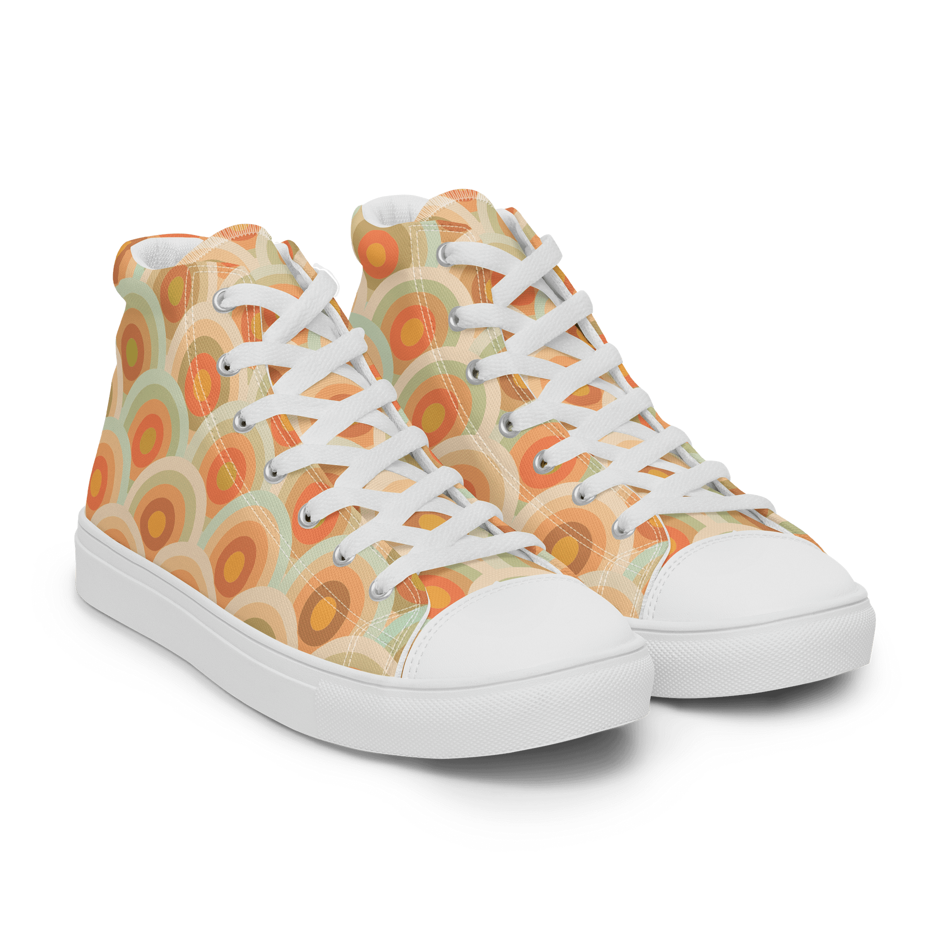 Retro Scalloped Pattern Men's High Tops product image (8)