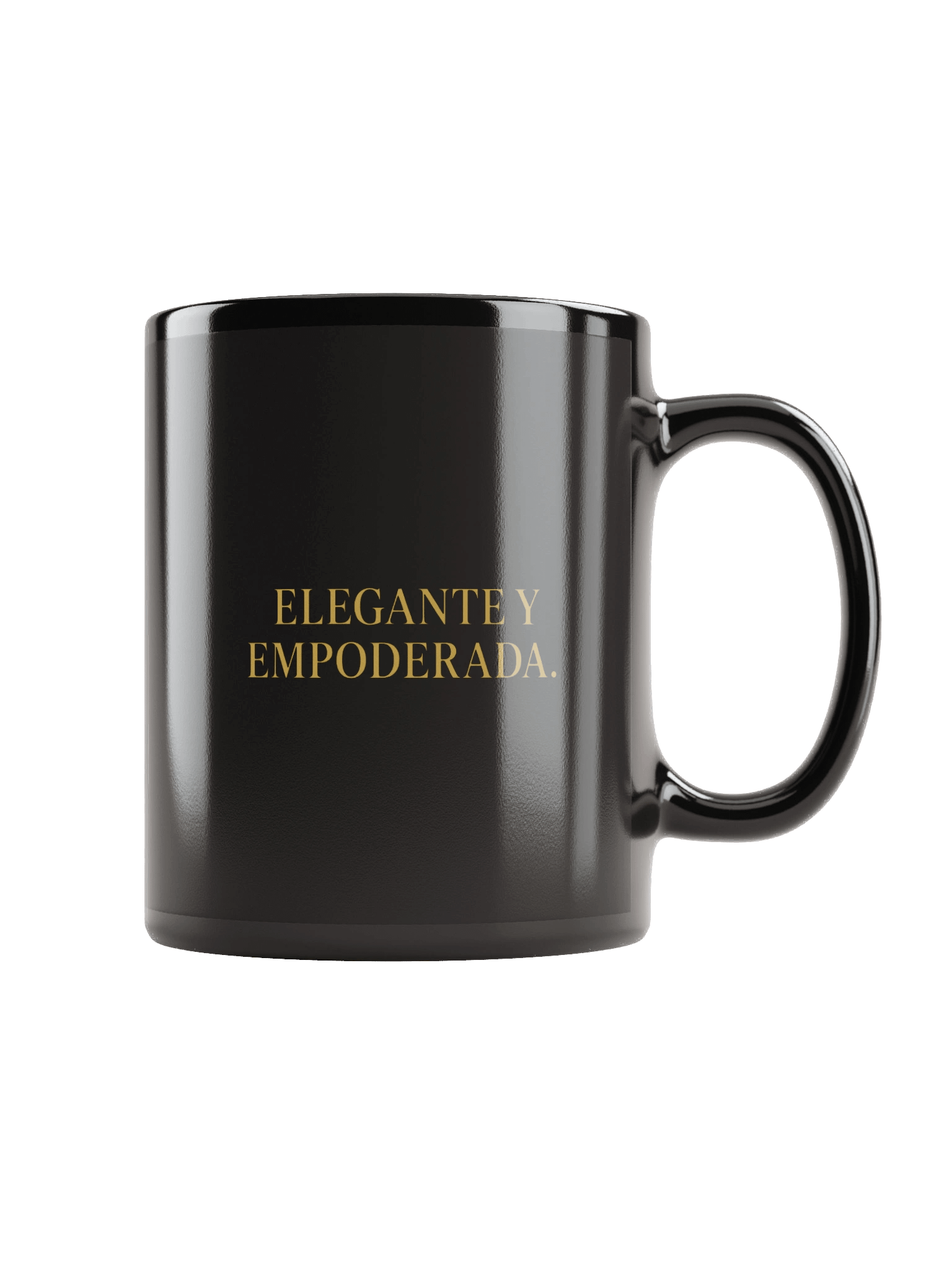 Black Glossy Mug “Elegante y Empoderada” product image (2)