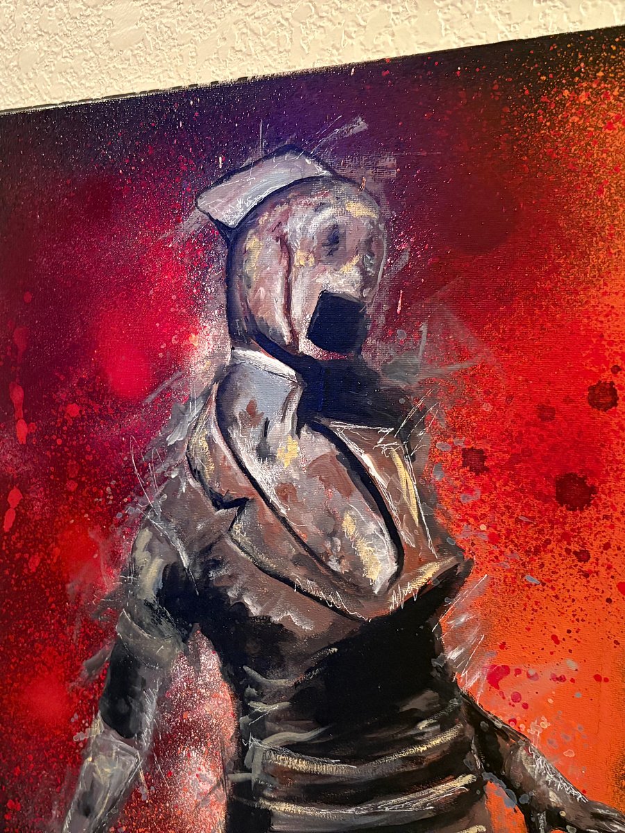 16x20 Silent Hill Nurse - Abstract Horror Painting product image (5)