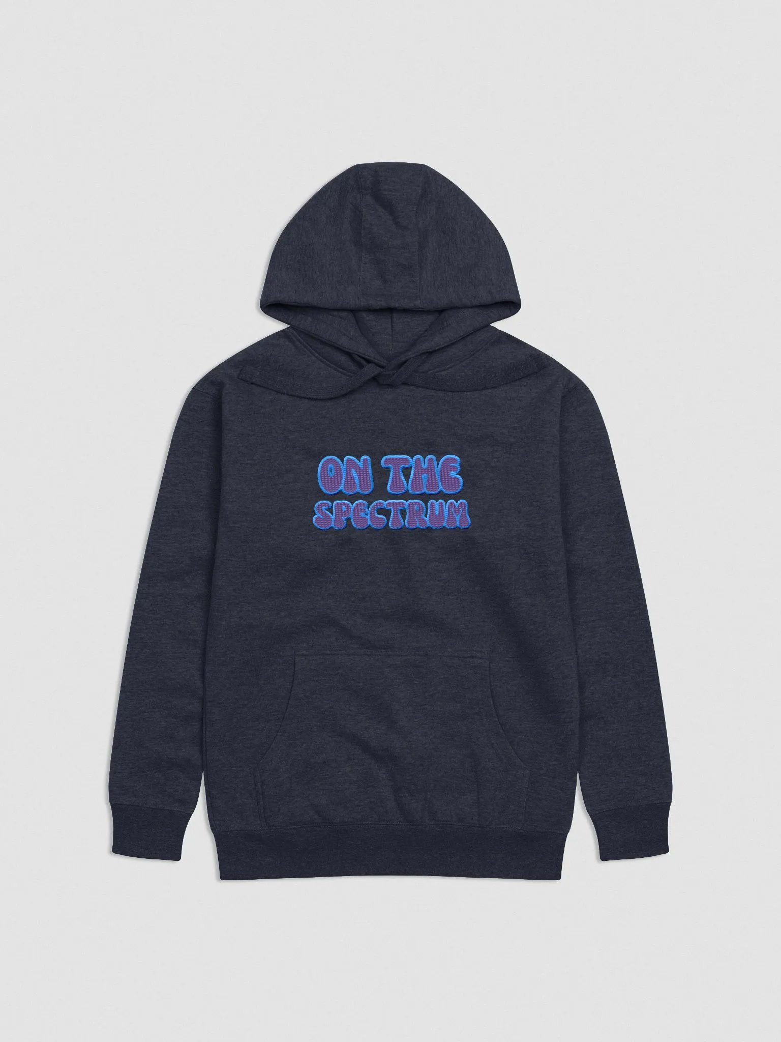ON THE SPECTRUM lined design (lg., violet) embroidered heavyweight hoodie product image (13)
