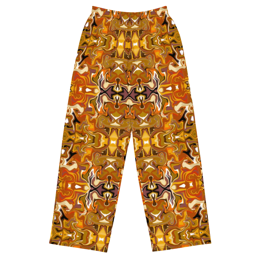 Brown Symmetrical African Inspired Wide-Leg Pants product image (2)