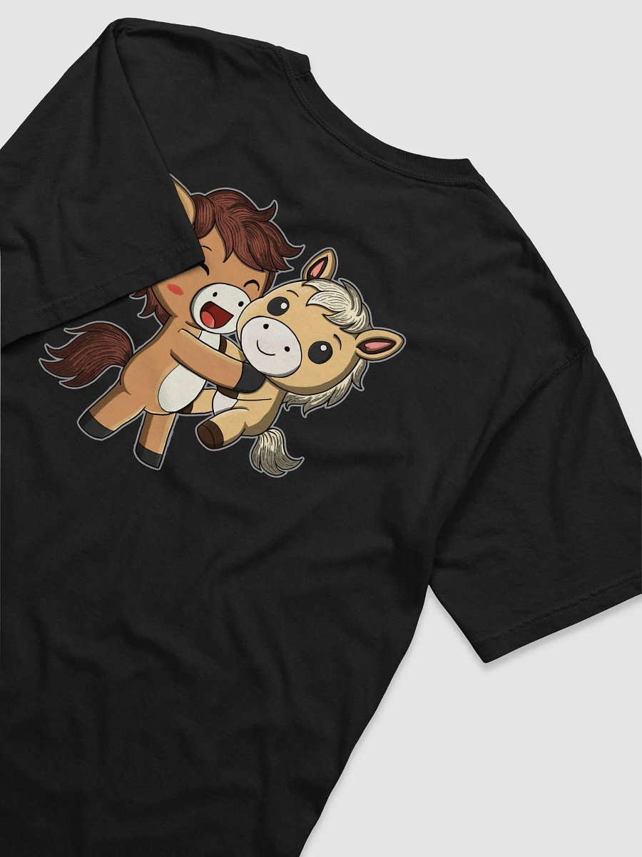 Pocket Waffle & Relatable Horses Hug T-Shirt | Cute Plush Horse Duo Tee | Cute Front & Back Print product image (37)